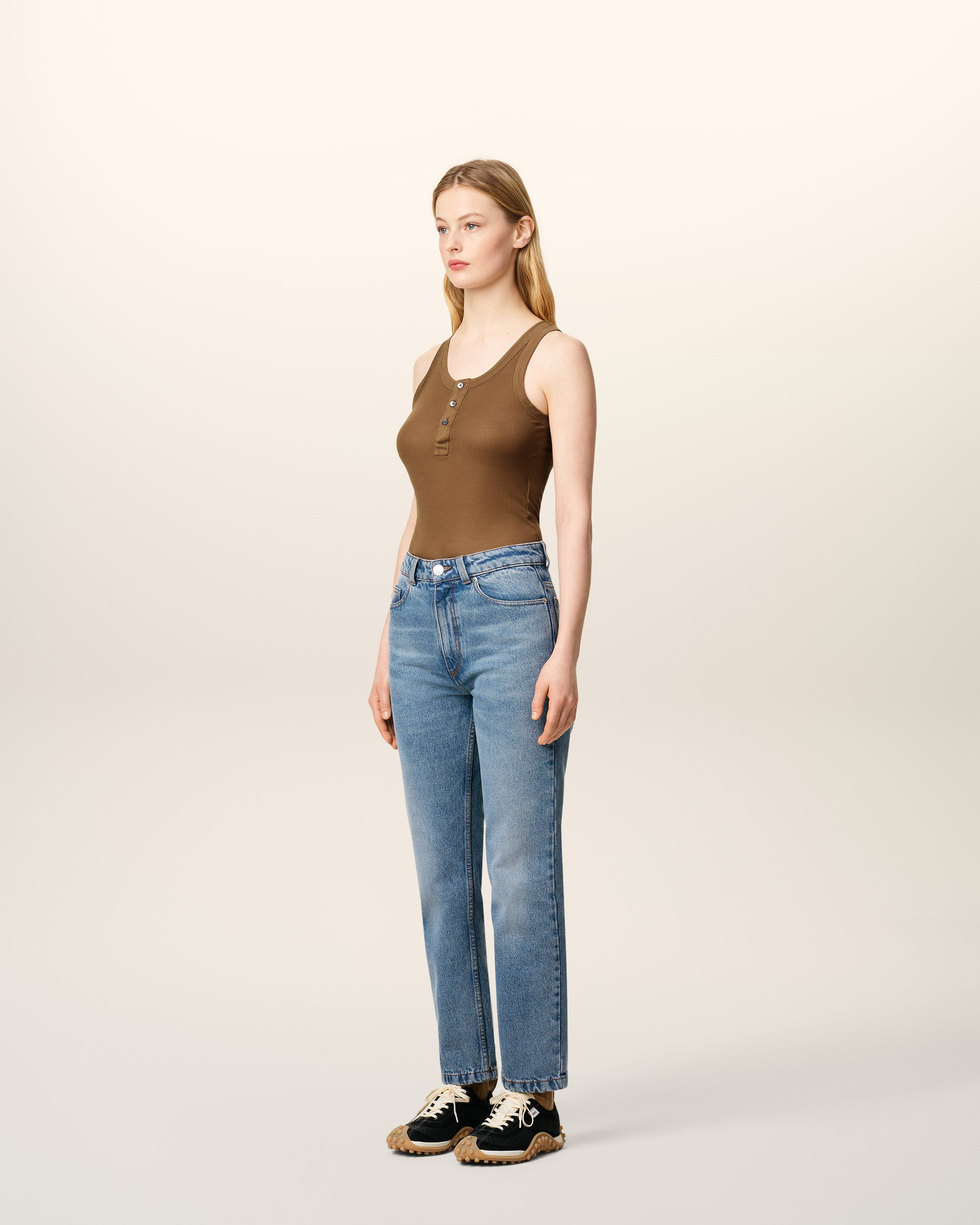 BLUE COTTON CLASSIC FIT JEANS - 6