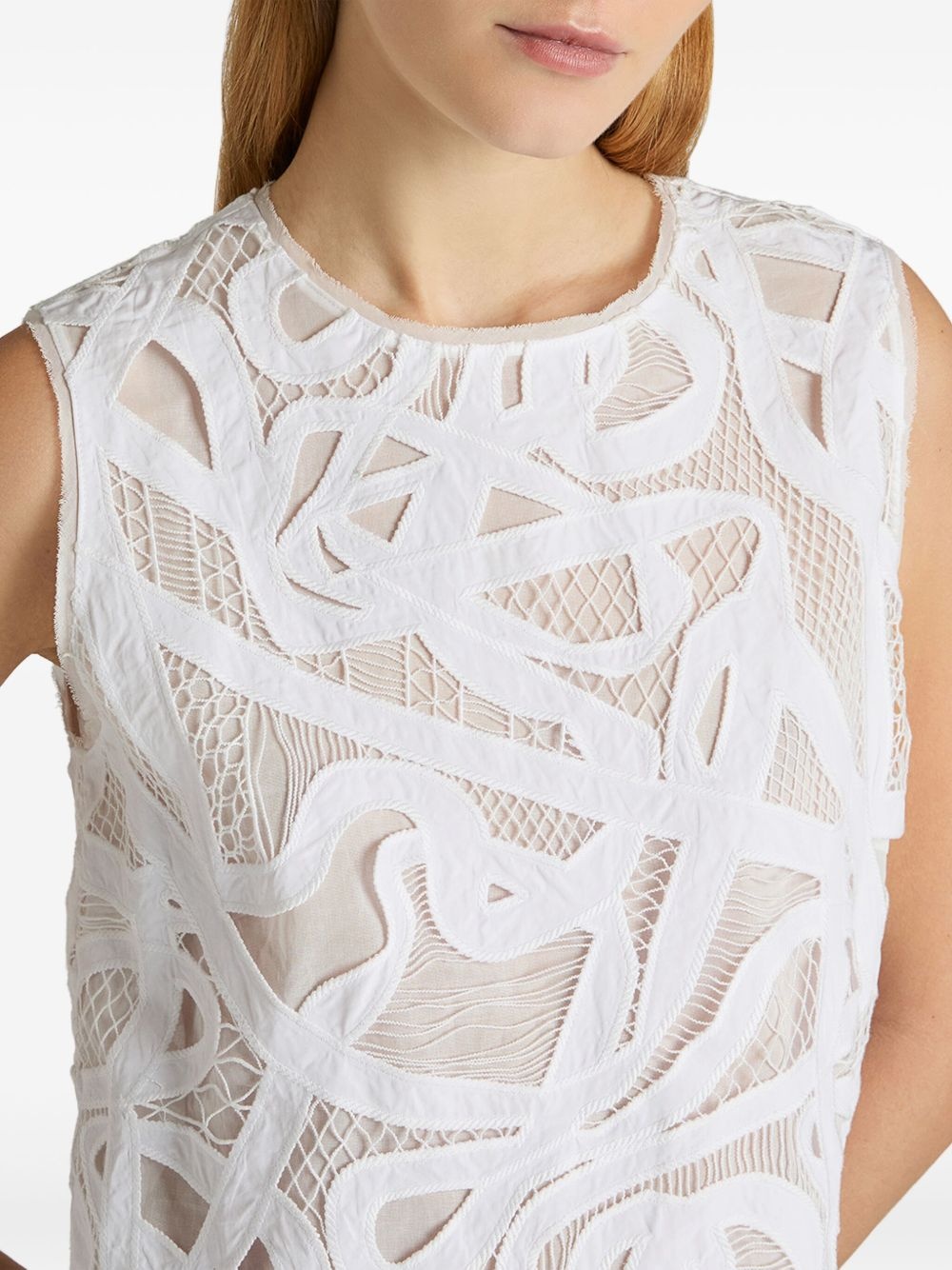 lace-detailing top - 4