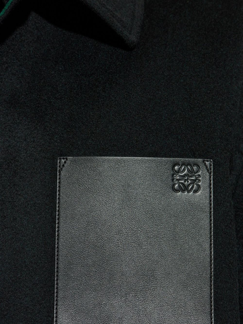 Anagram-debossed wool jacket - 5