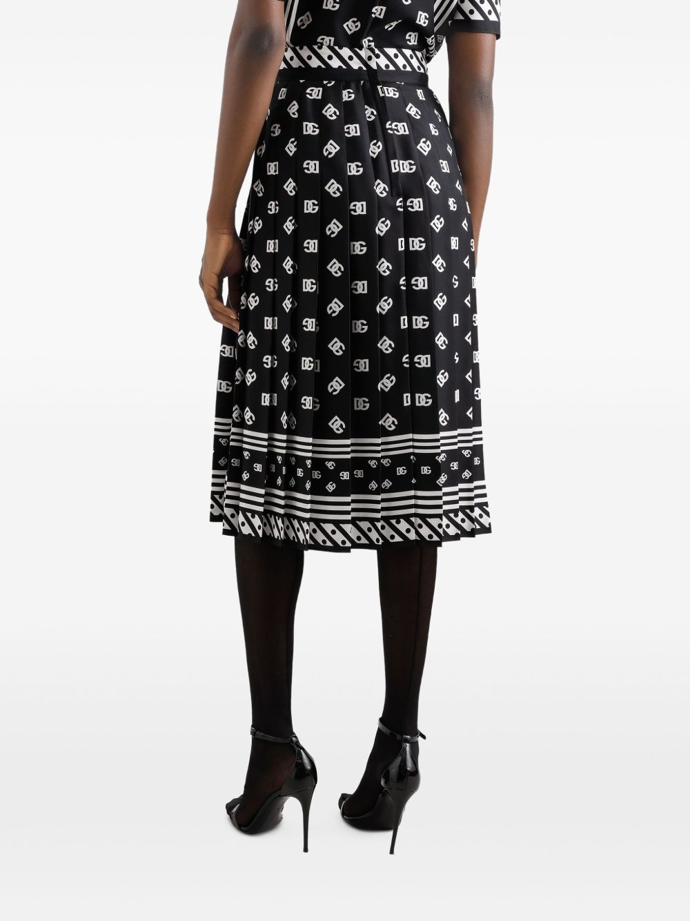 monogram midi skirt - 4