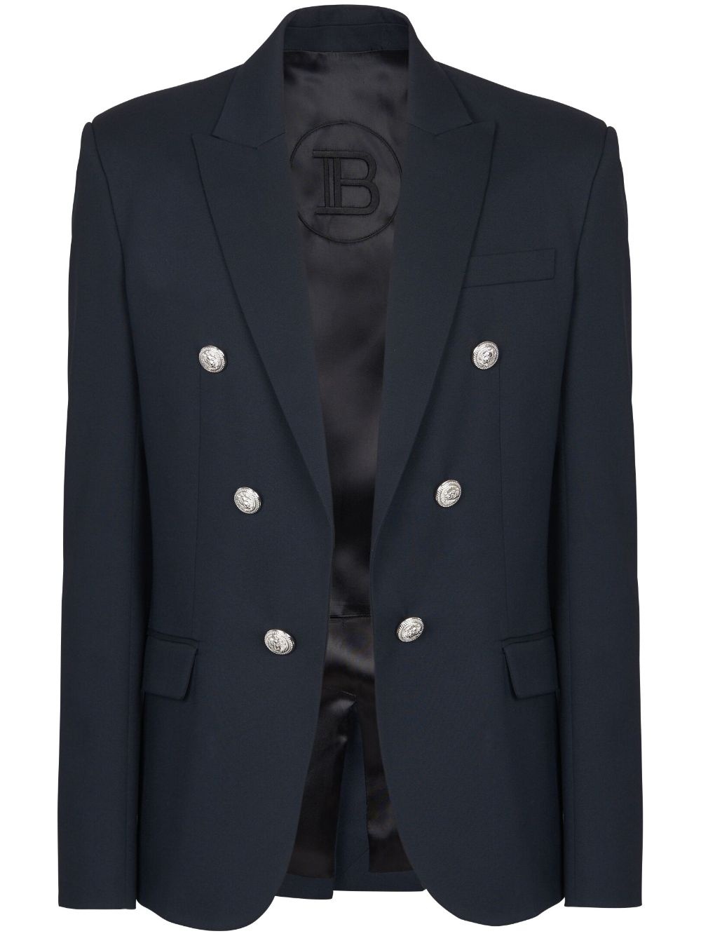 button-detailed wool blazer - 1