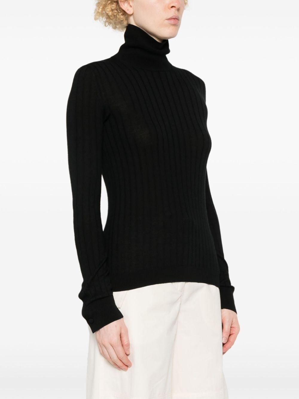 Dolcevita ribbed jumper - 3