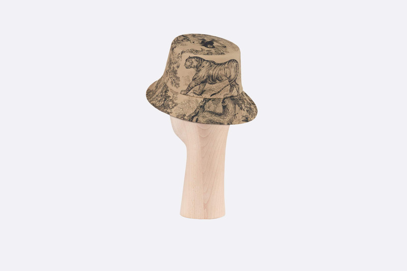 Reversible Teddy-D Toile de Jouy Small Brim Bucket Hat 3