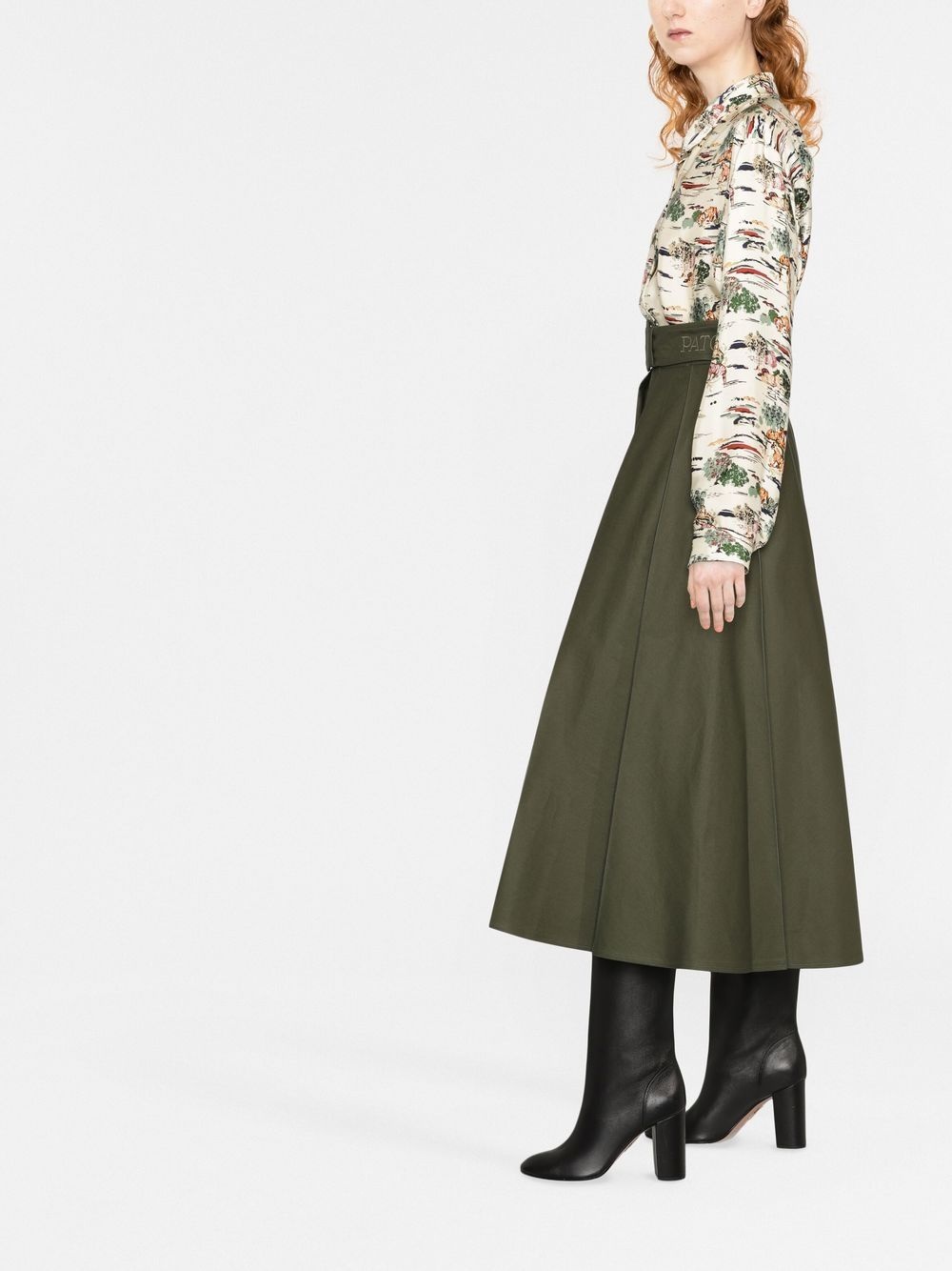 high-waisted pleated skirt - 3