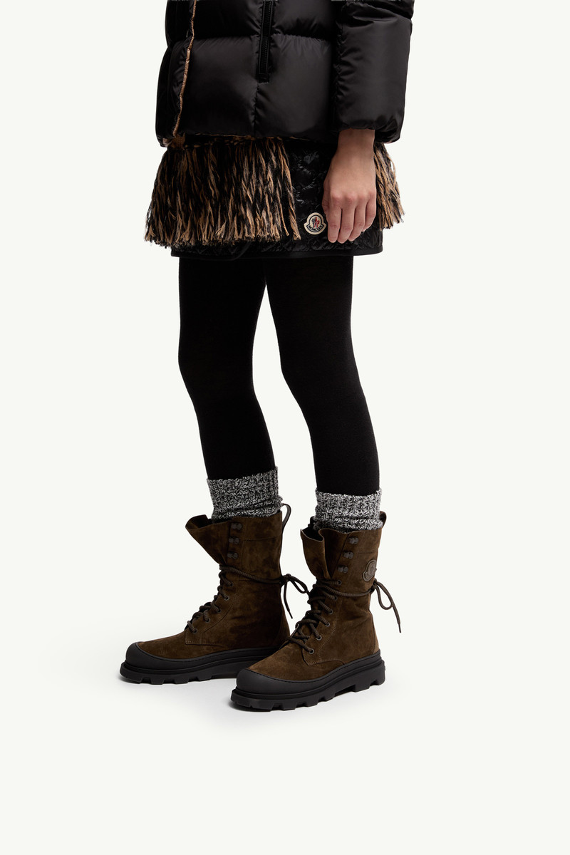 Moncler Vera High Suede Lace-Up Boots outlook