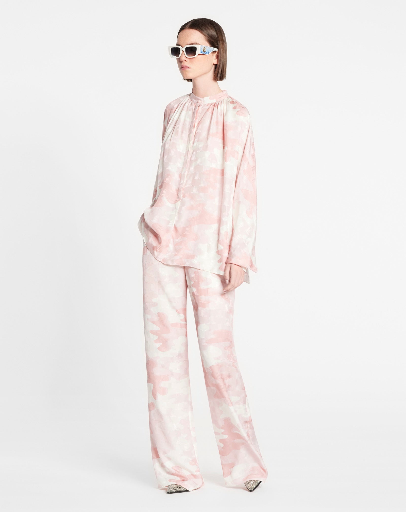LONG-SLEEVE PRINTED BLOUSE - 2
