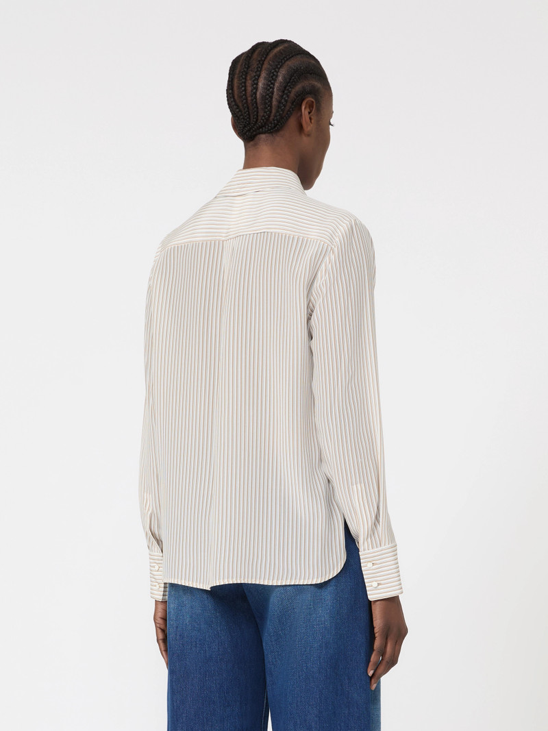 FLIRT Printed crepe de chine shirt - CAMEL 4