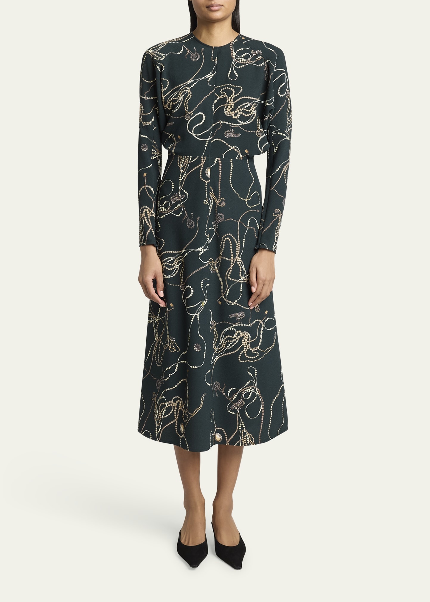 Long Dolman-Sleeve Midi Dress - 2