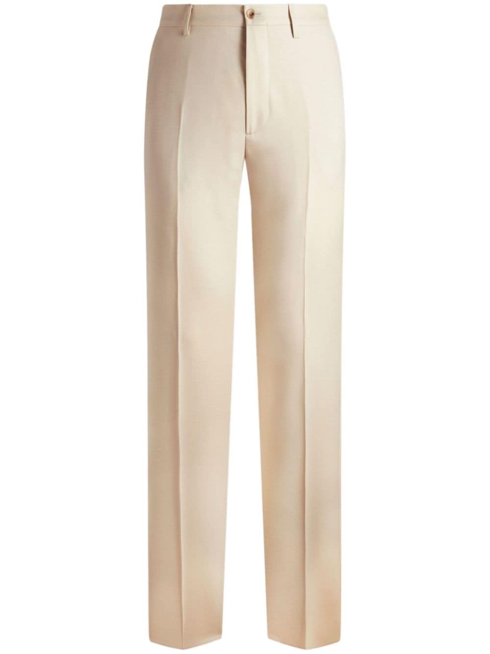 wool twill trousers - 1