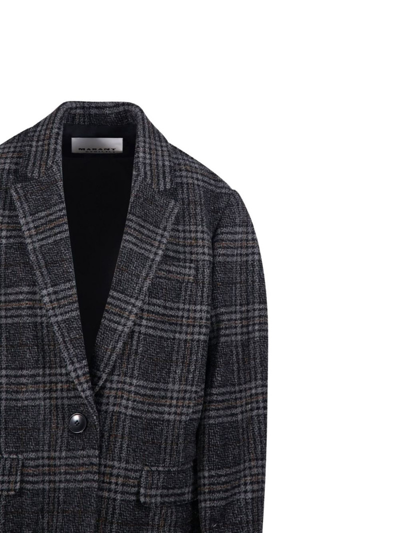 checked single-breasted blazer 4