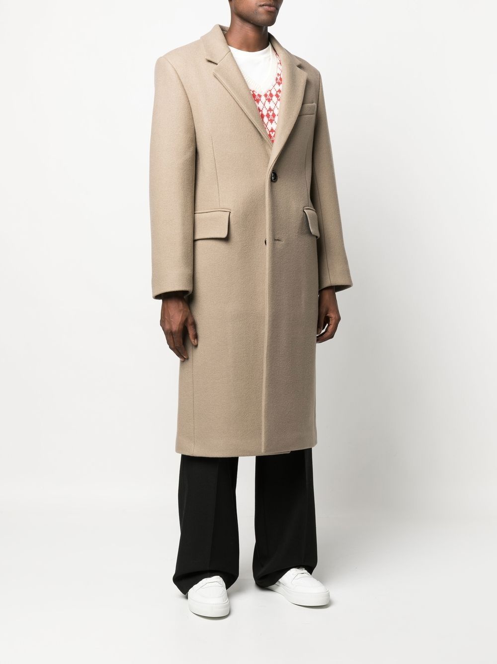 single-breasted button coat - 2