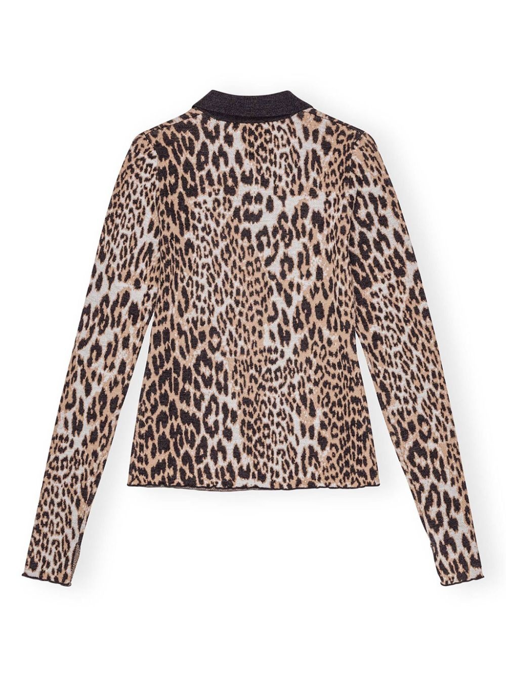 leopard print long sleeve top - 6