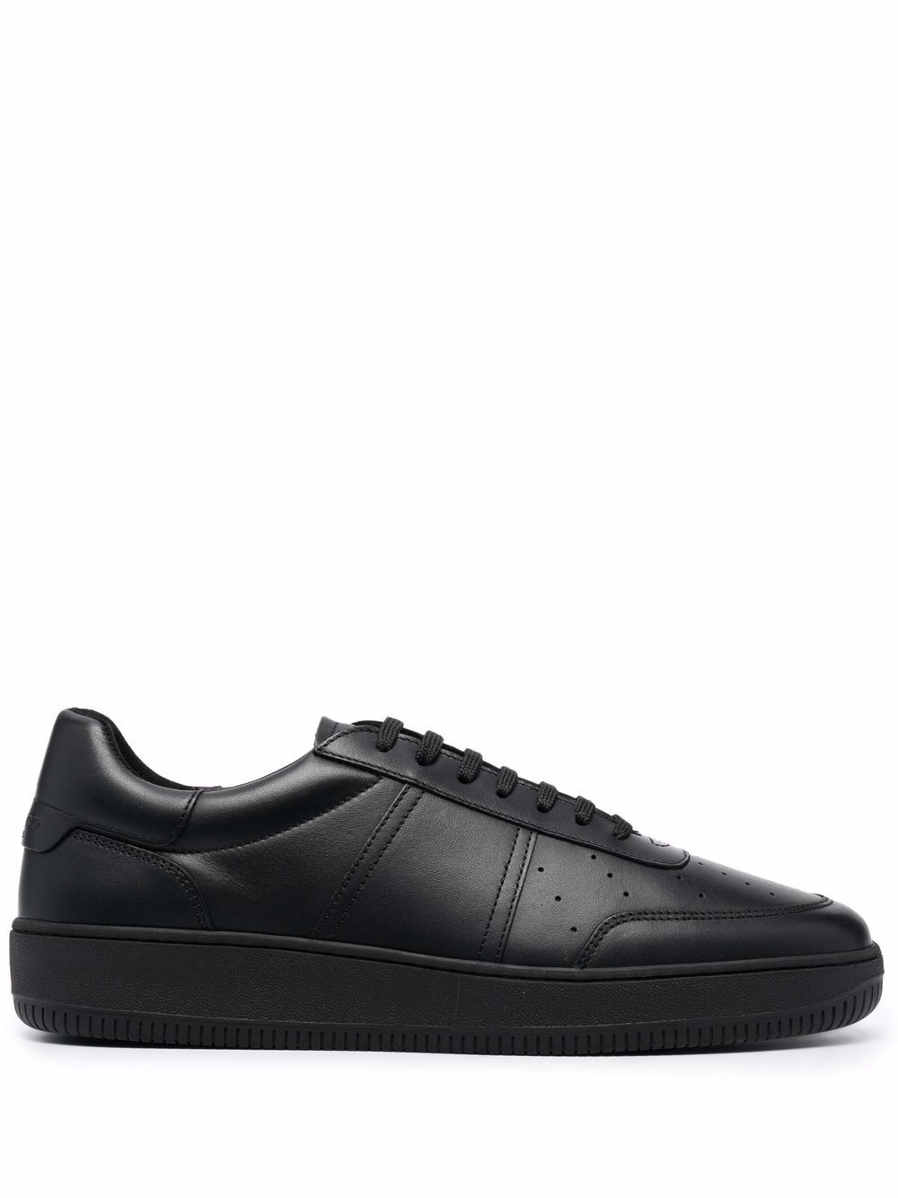 low-top leather sneakers - 1