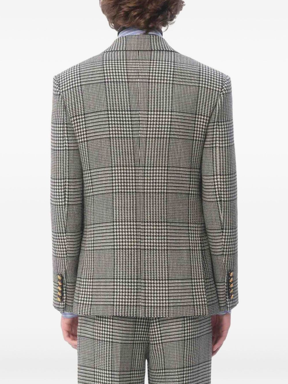 plaid check suit jacket - 3