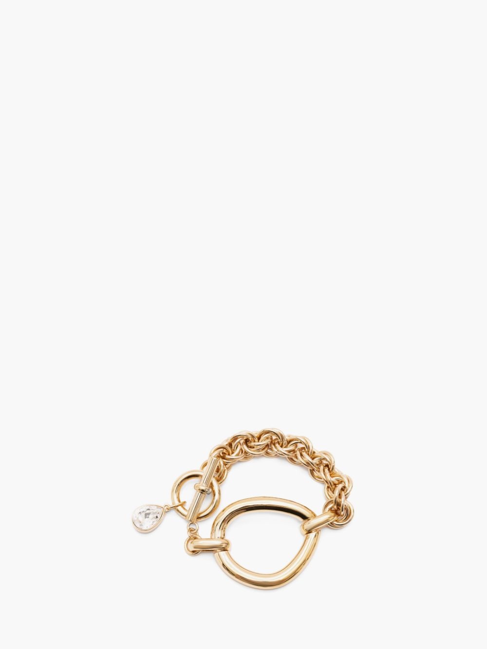 OVERSIZED LINK CHAIN BRACELET WITH CRYSTAL - 1