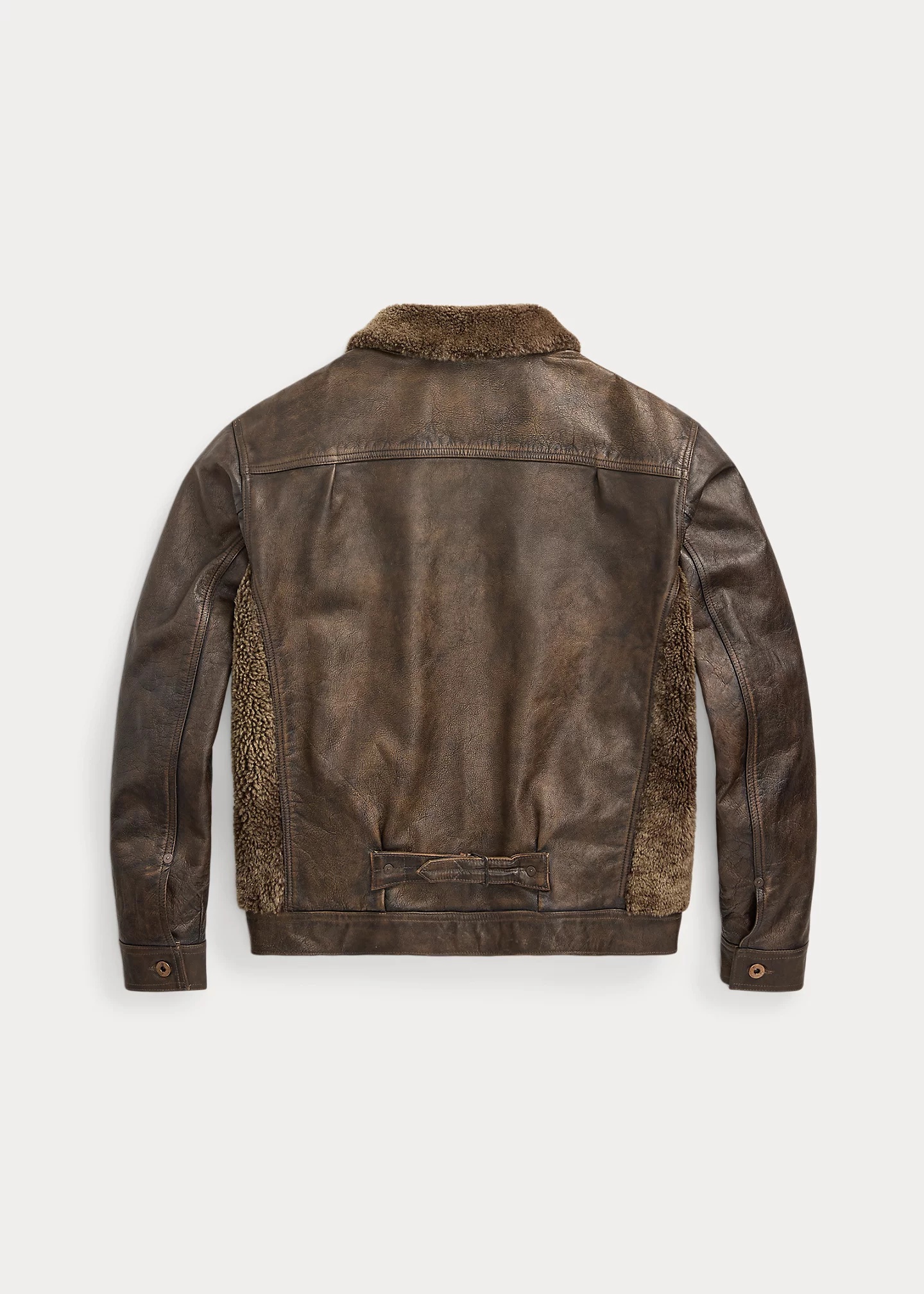 RRL by Ralph Lauren Shearling-Paneled Leather Jacket