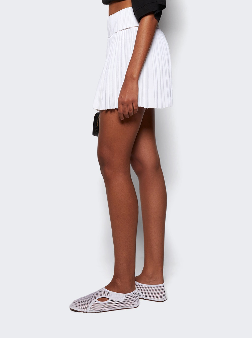 Mini Pleats Skirt Blanc - 3