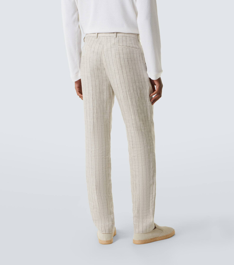 Pinstripe linen suit 5
