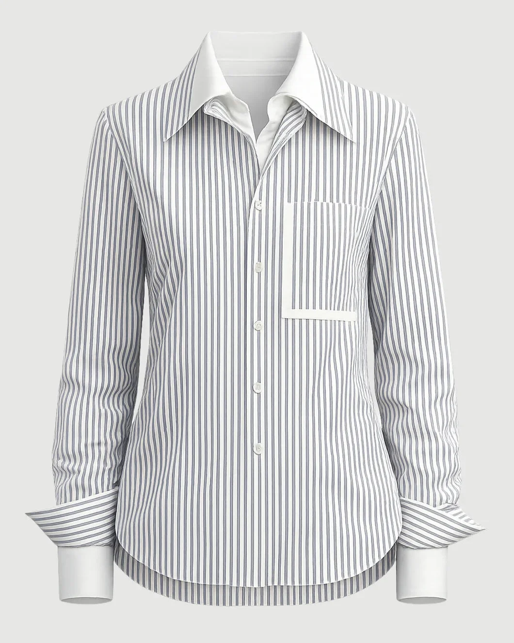 DOUBLE LAYER BOYFRIEND SHIRT - 1