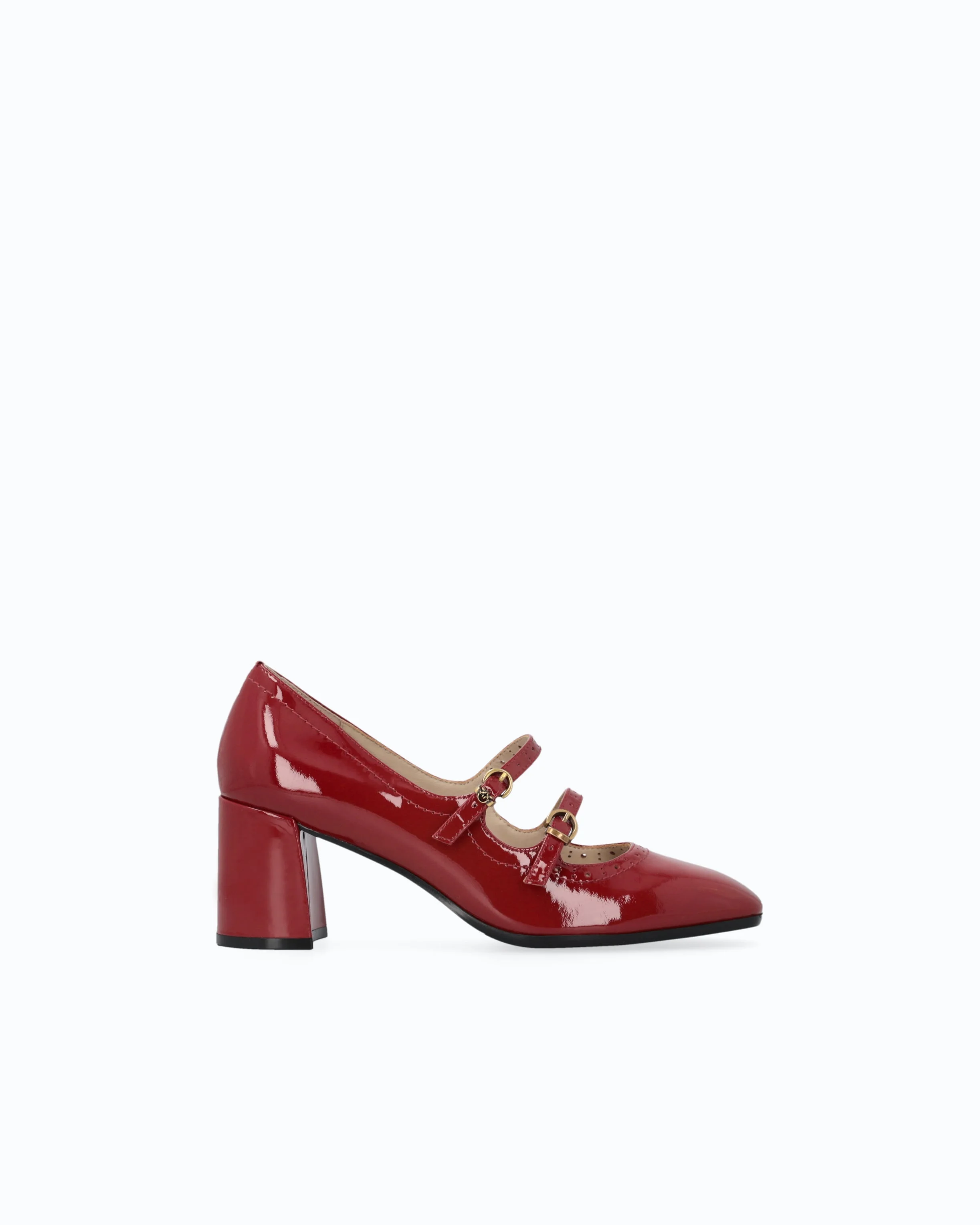 MARY JANE PUMPS IN PATENT-EFFECT LEATHER - 1