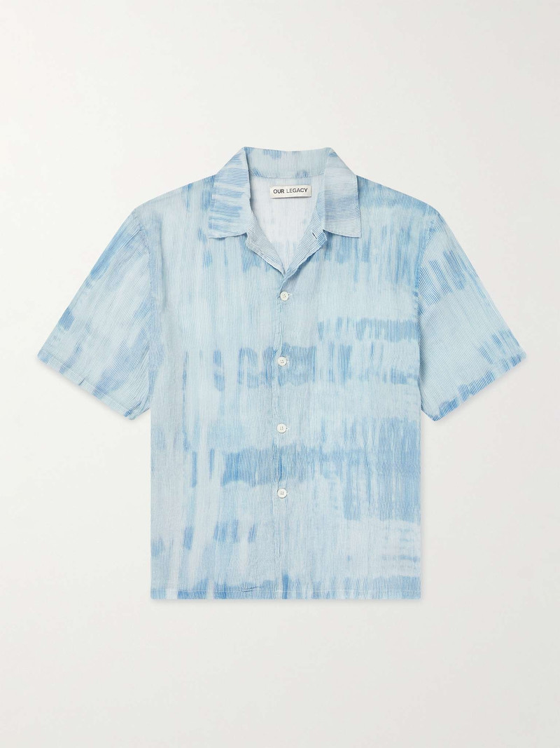 Printed Striped Cotton-Blend Shirt 1