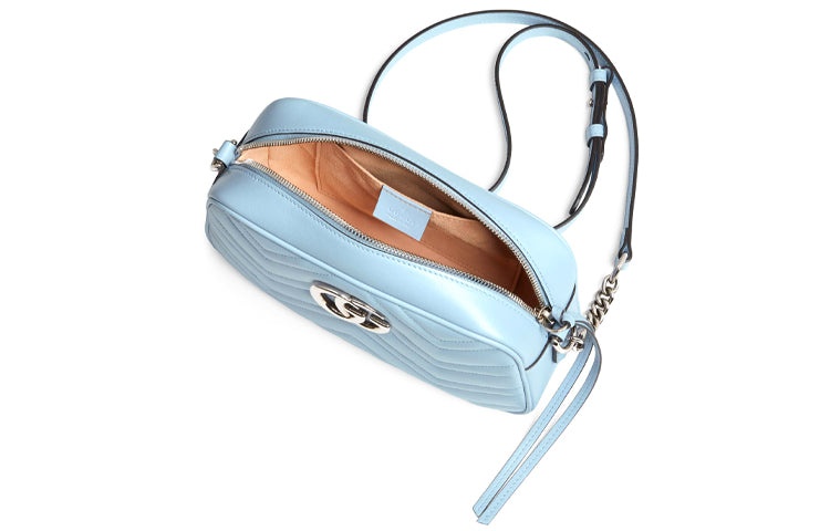 (WMNS) Gucci GG Marmont Series Bag Small-Size Blue 447632-DTD1Y-4928 - 7