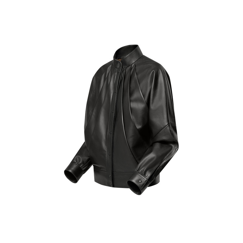Louis Vuitton Leather Bomber With Pleats outlook