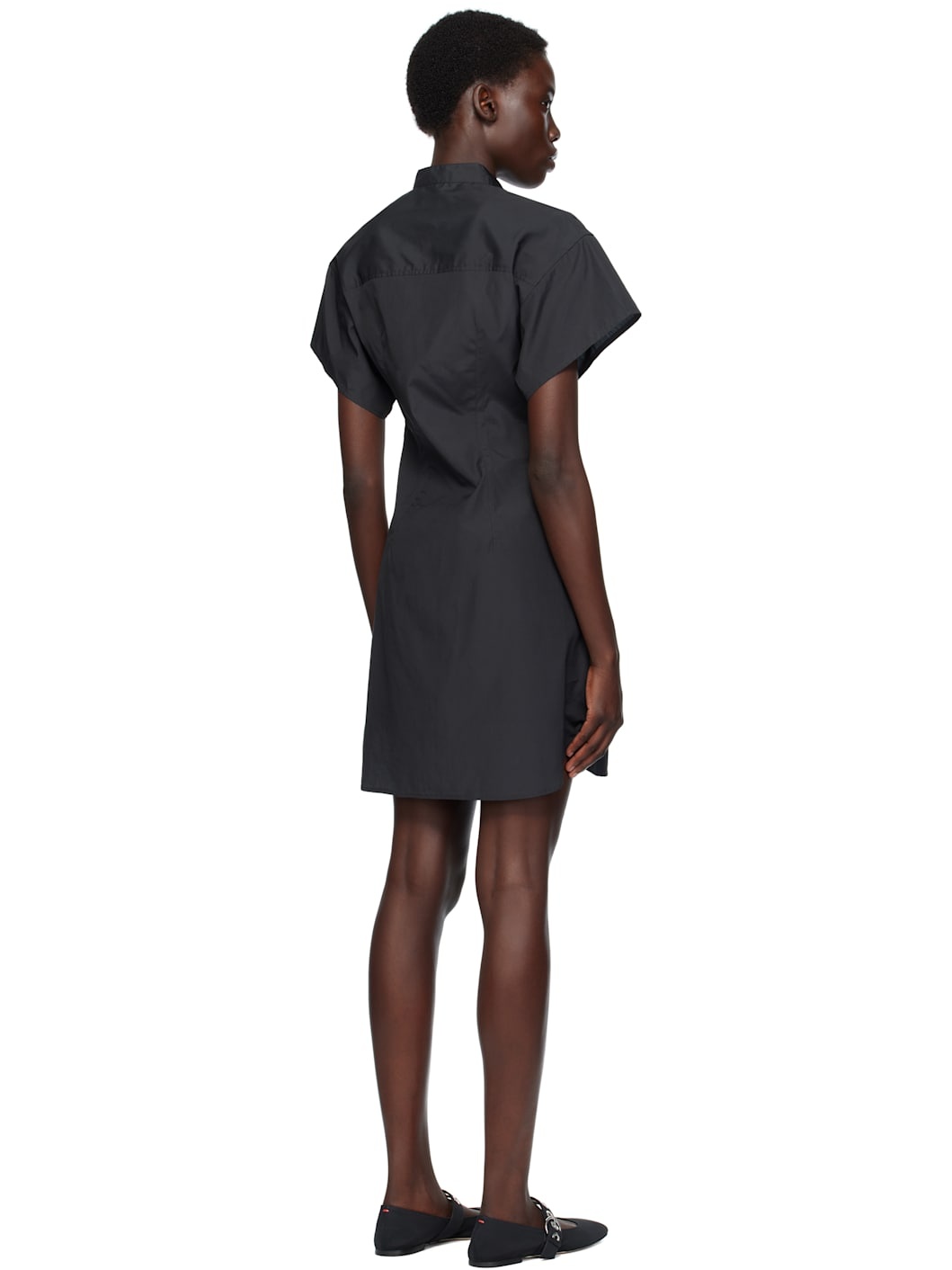 Black Gretchen Shirt Minidress - 3