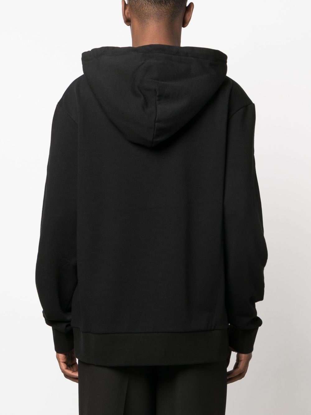 logo-embroidered drawstring hoodie - 4