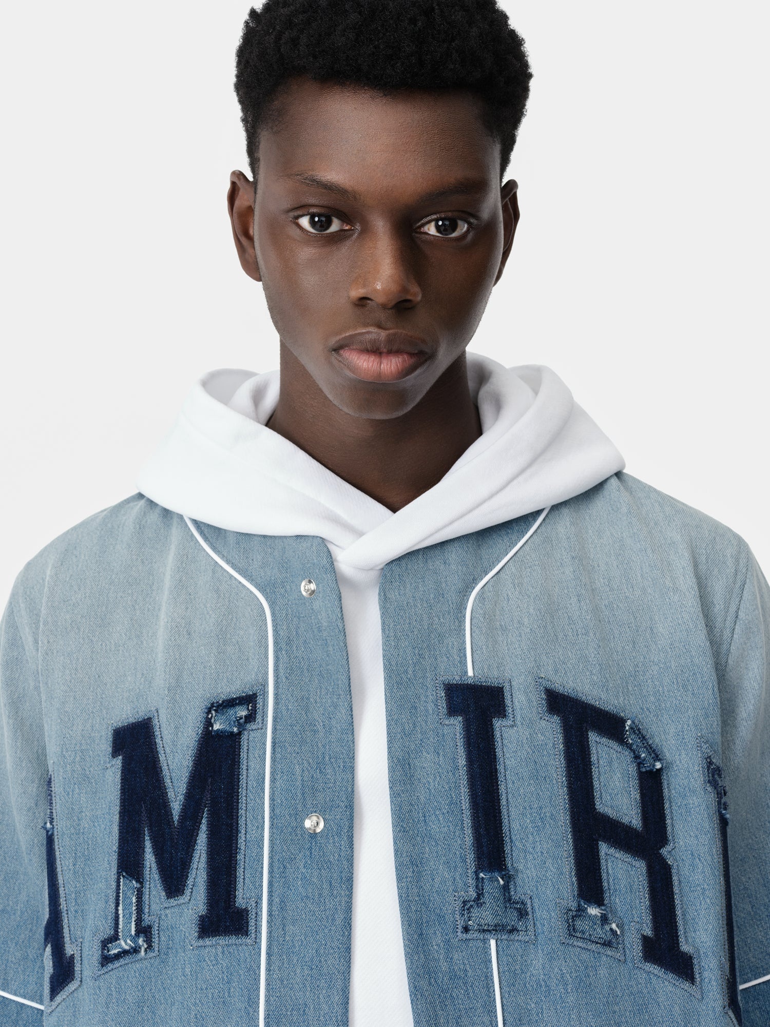 AMIRI SUNFADED BASEBALL SHIRT - 5