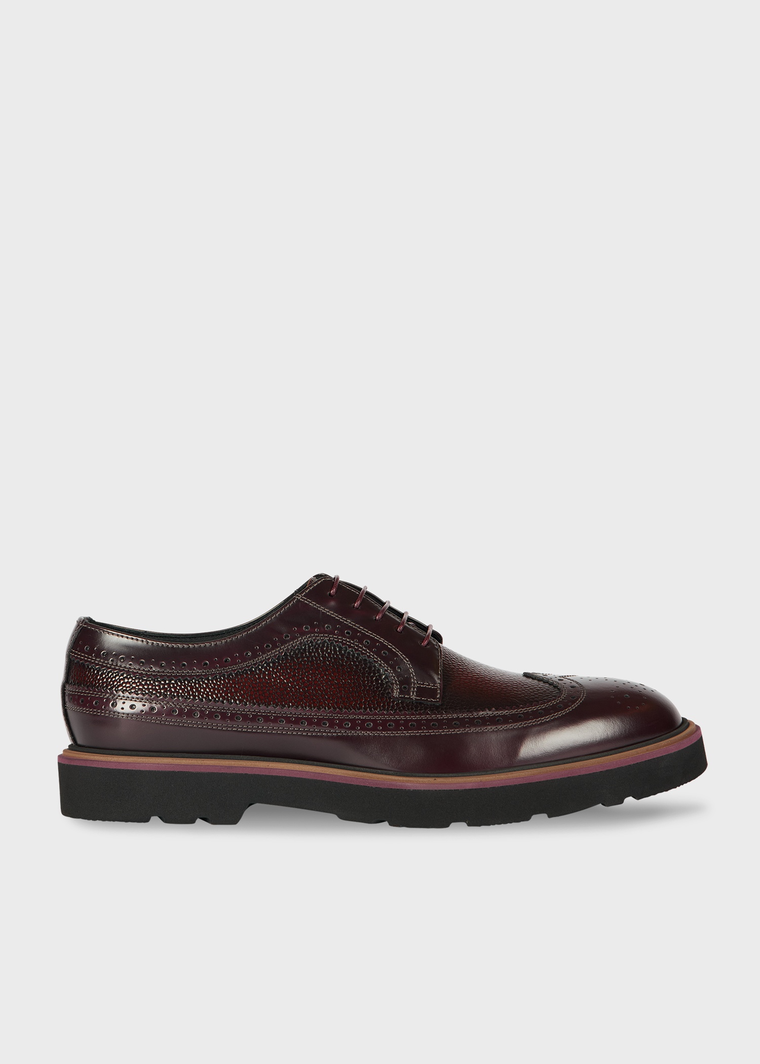 Bordeaux Leather 'Count' Brogues - 1