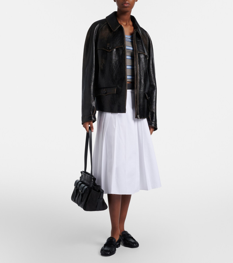 Prada Striped cotton-blend tank top outlook