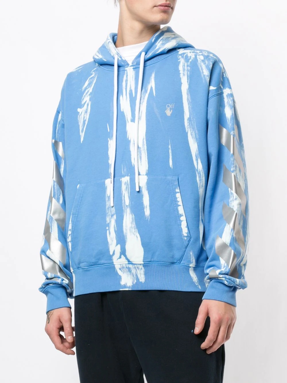 reflective Arrows tie-dye hoodie - 4