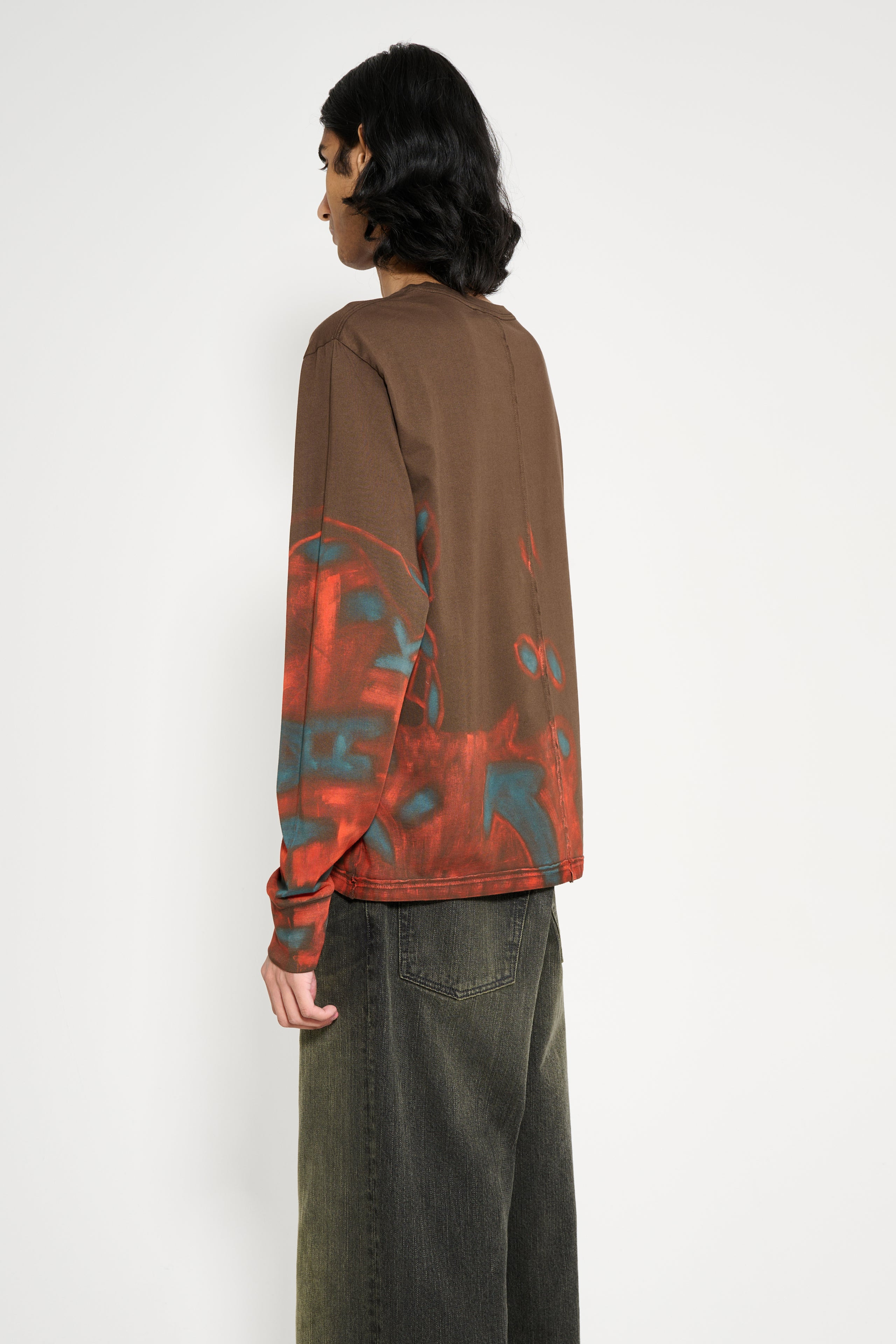 ECKHAUS LATTA LAPPED LONG SLEEVE TEE OIL - 4