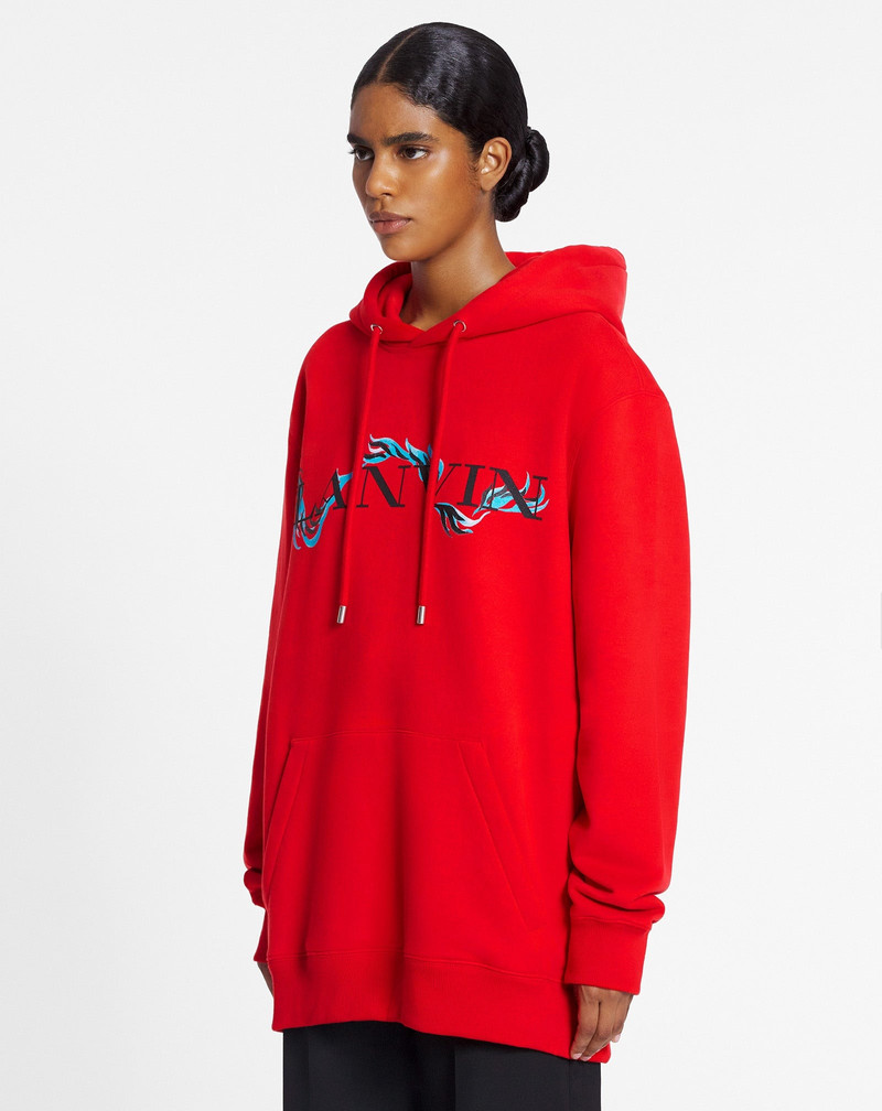 DRAGON PRINT LOOSE-FITTING HOODIE 4