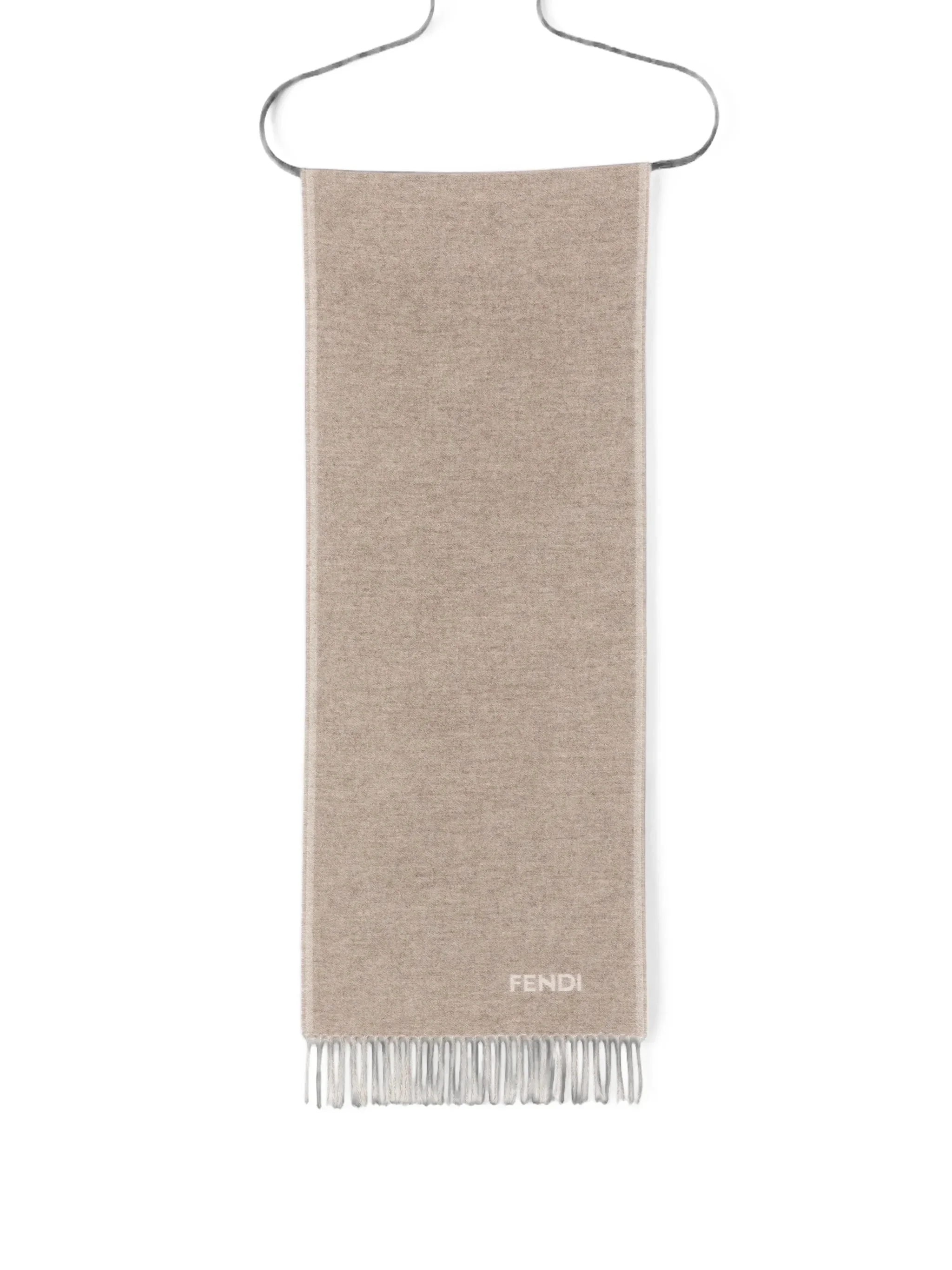 Fendi Logo-intarsia Fringed Scarf - 1