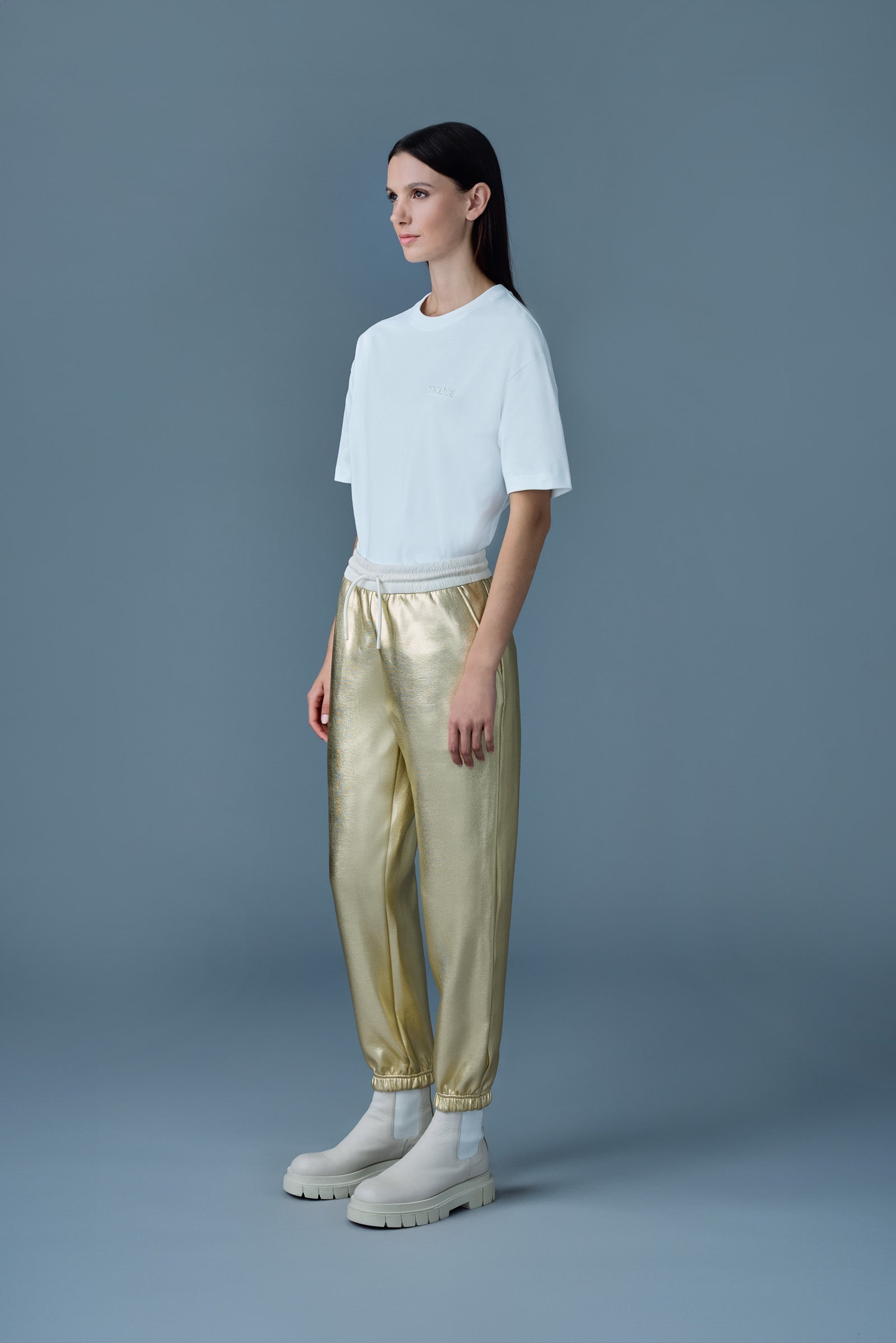 NEV-M Metallic finish double-face jersey sweatpants - 3