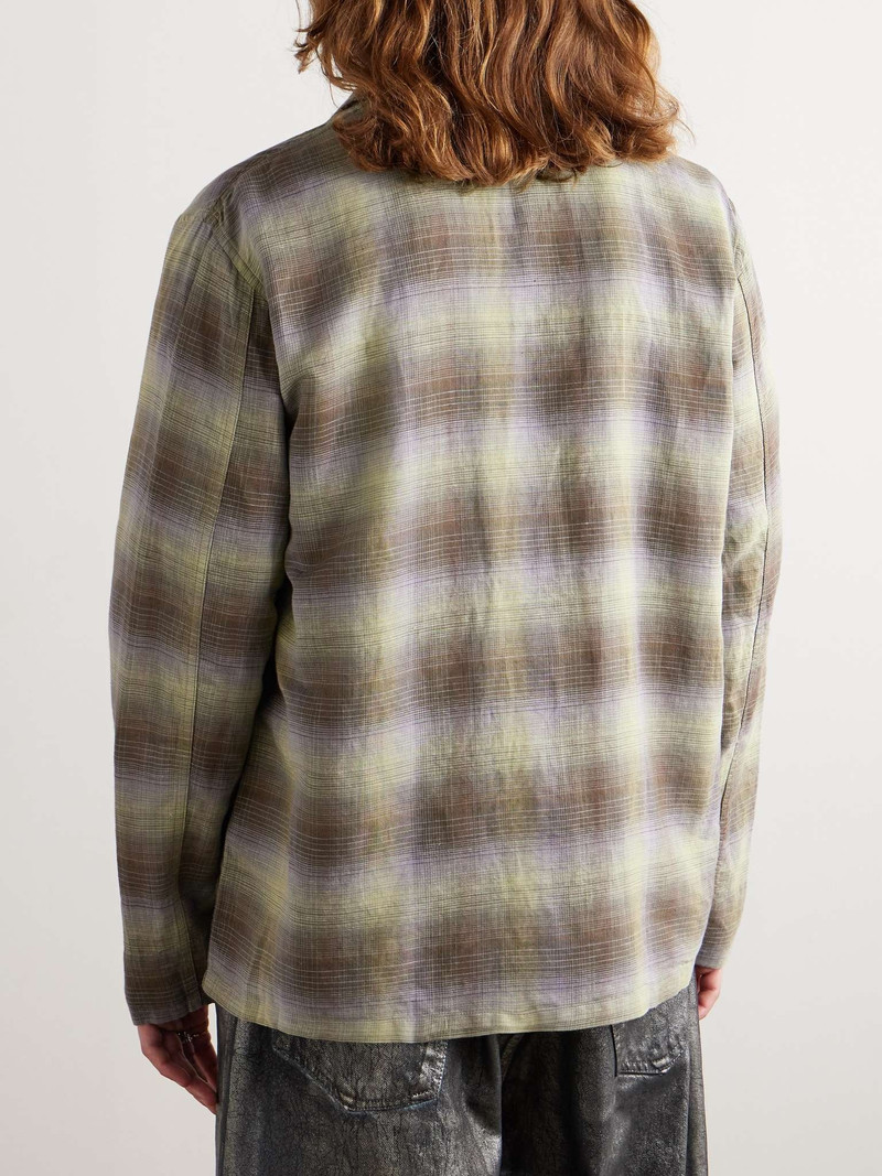 Checked Linen and Cotton-Blend Shirt 4