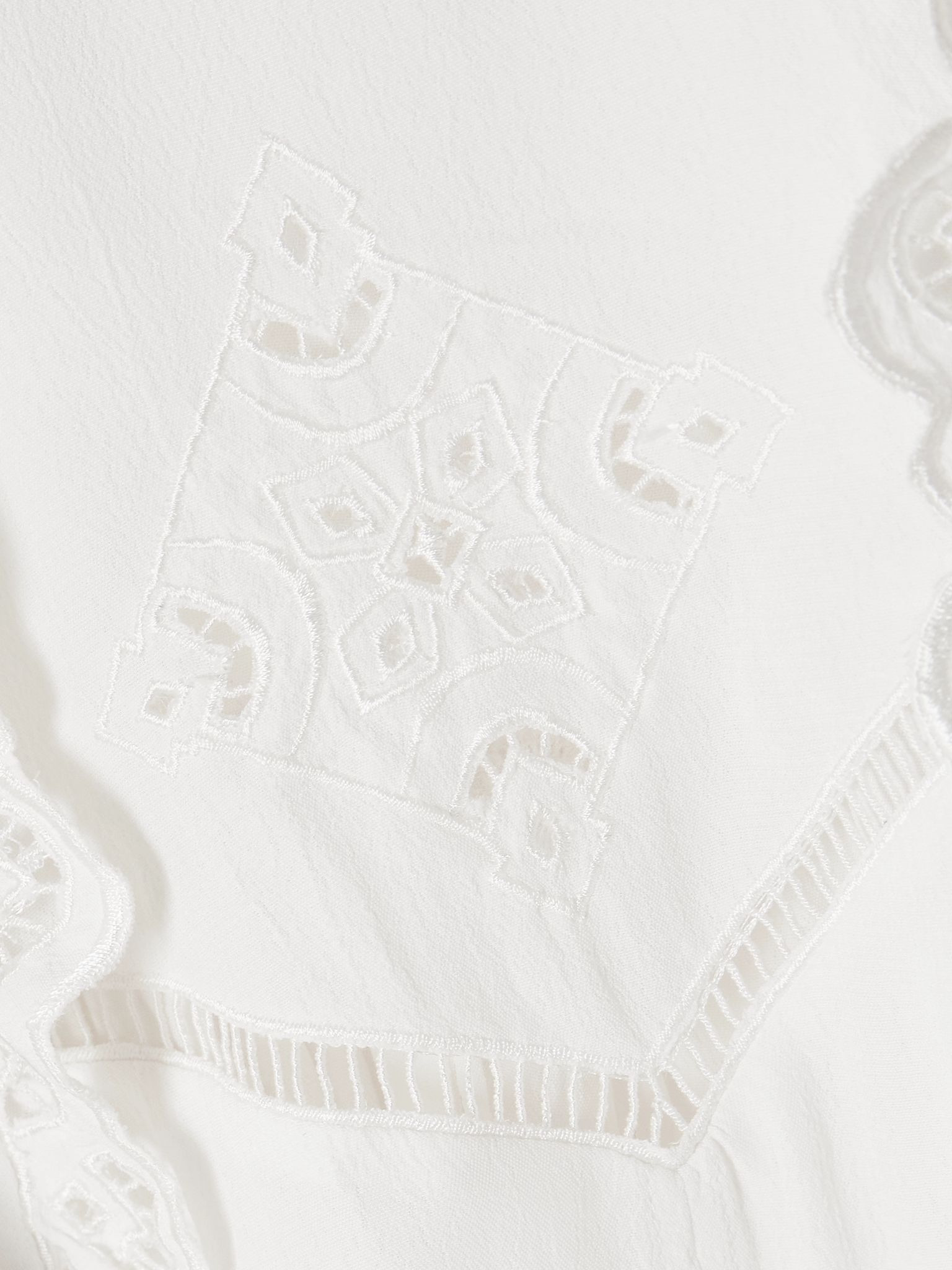 Frany broderie anglaise crepe blouse White - 4