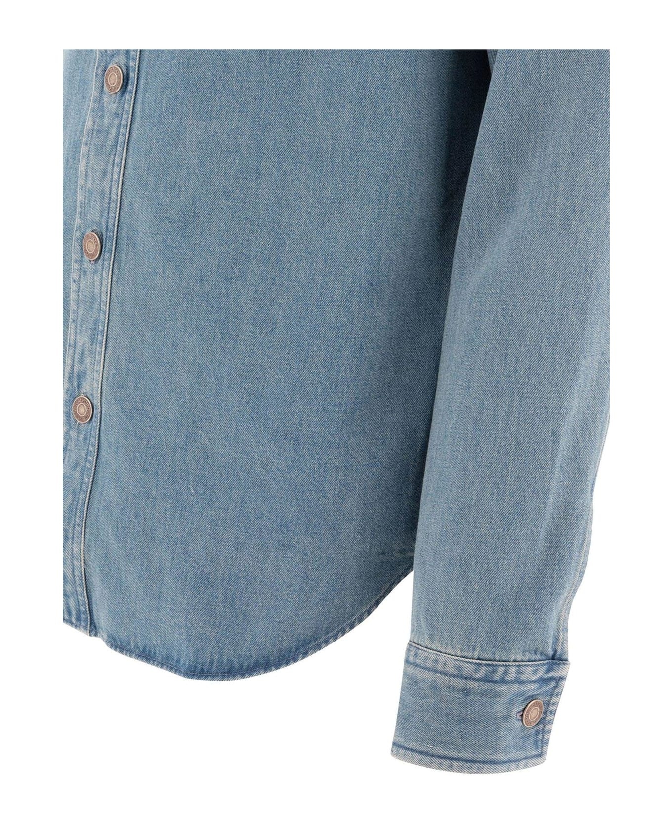Button-up Denim Shirt - 4