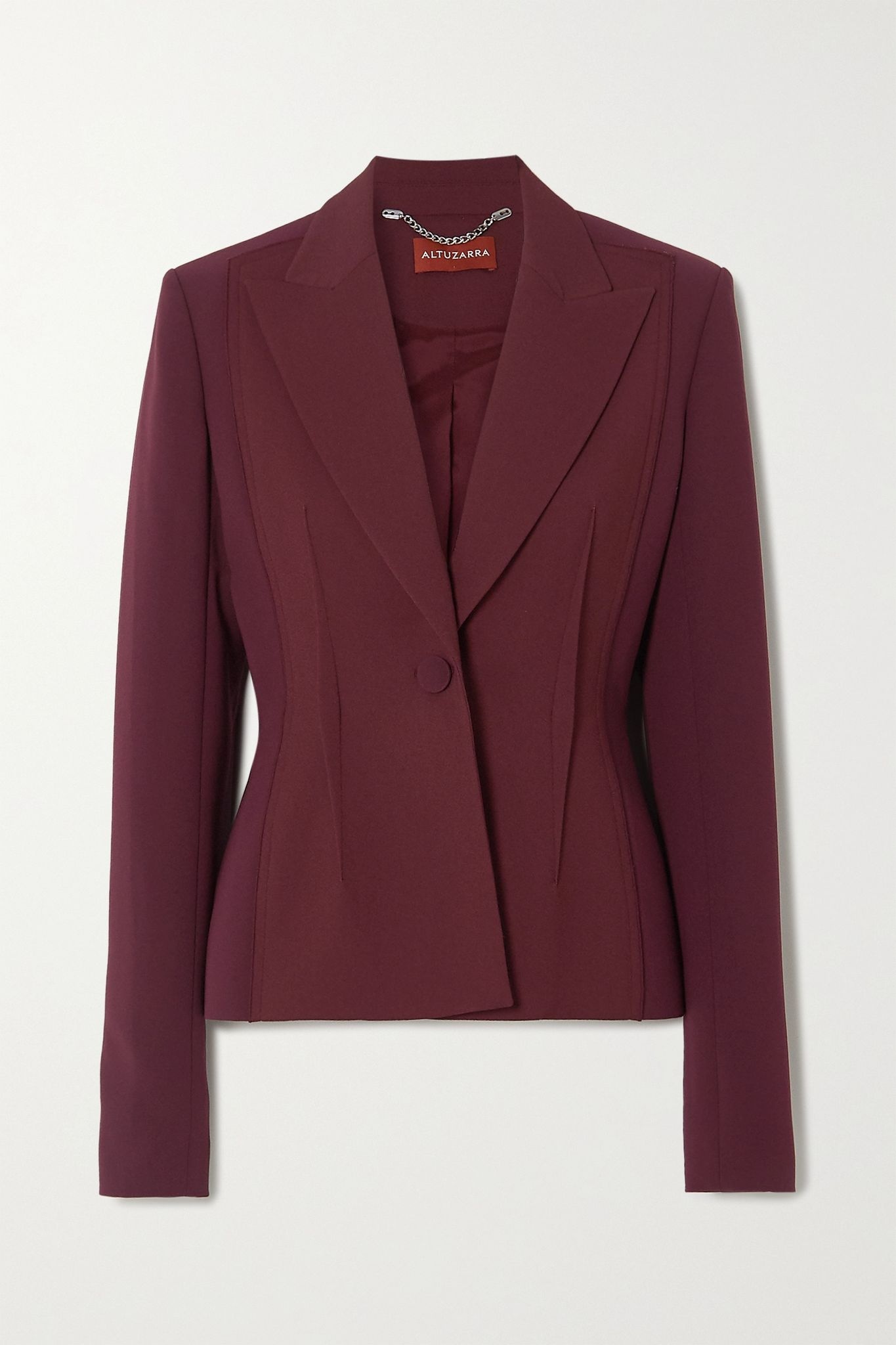 Eleanor wool-blend crepe blazer - 1