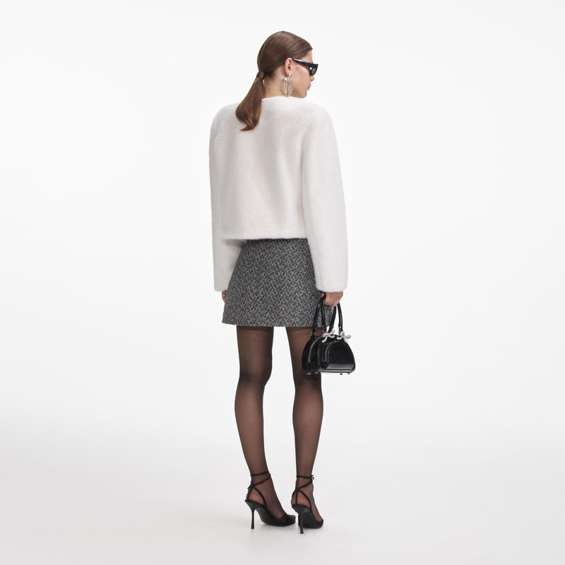 self-portrait Cream Faux Fur Jacket outlook
