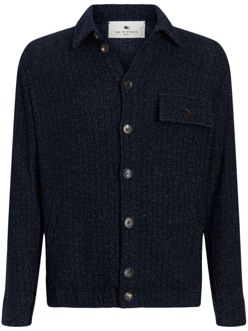 long-sleeve knitted shirt - 1