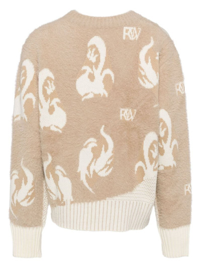 FENG CHEN WANG knitted pattern jumper outlook