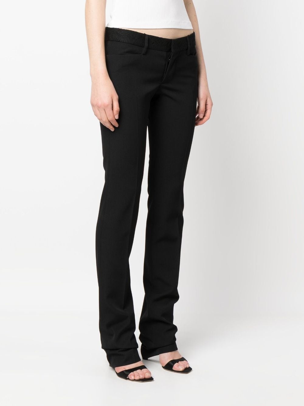 slim-cut virgin wool trousers - 3