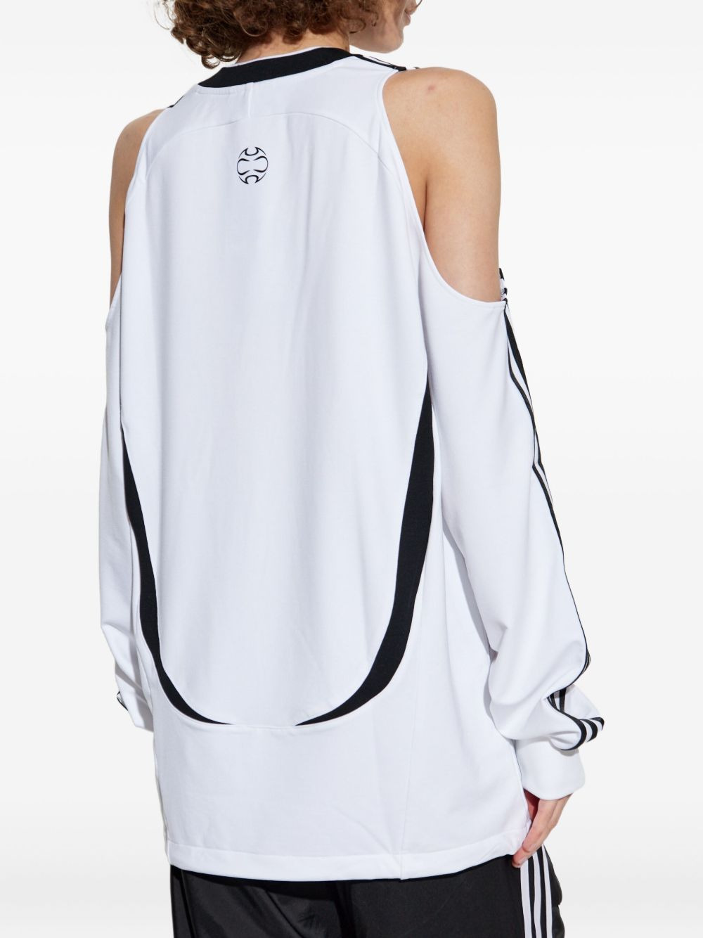 shoulder-cutline logo sweatshirt - 4