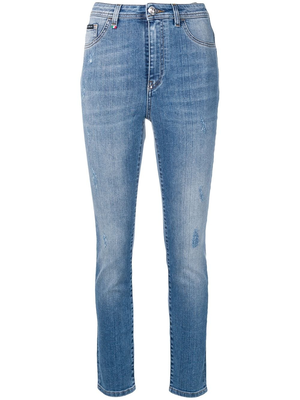 high-waisted skinny jeans - 1