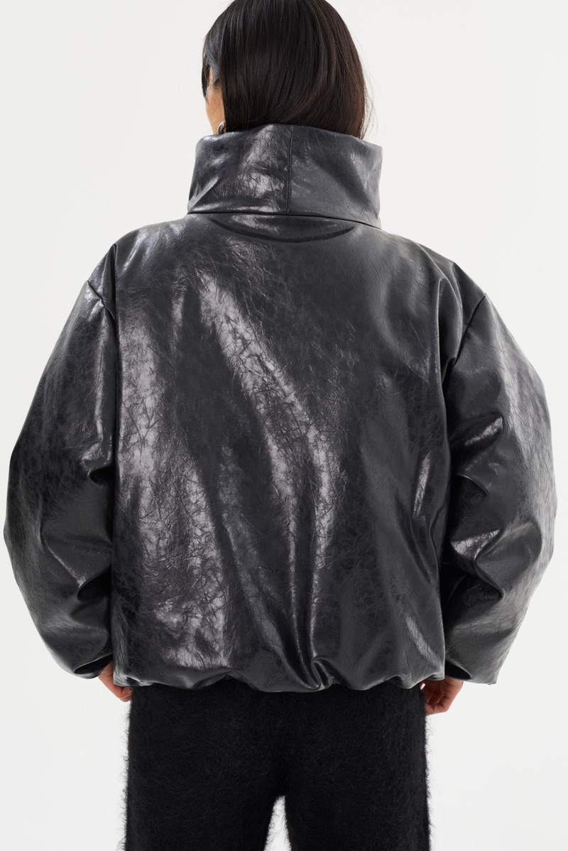 RONNIE | Faux Leather Puffer Jacket 8