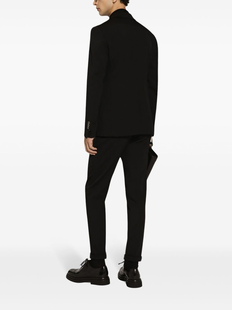 peak lapel single-breasted jacket 4