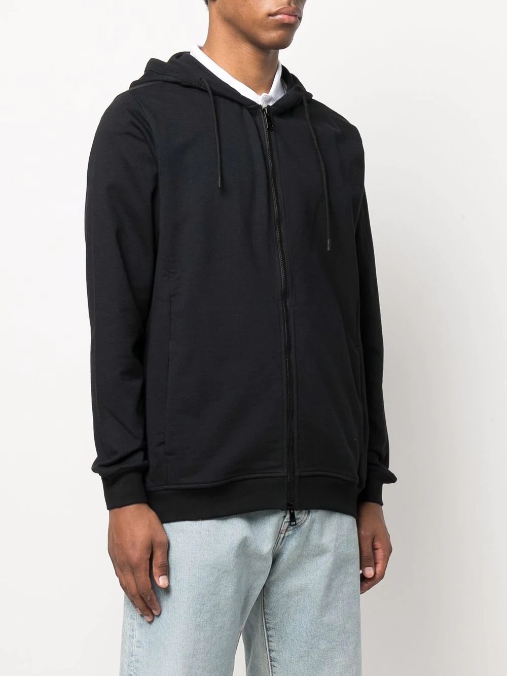 zip-up organic cotton hoodie - 3